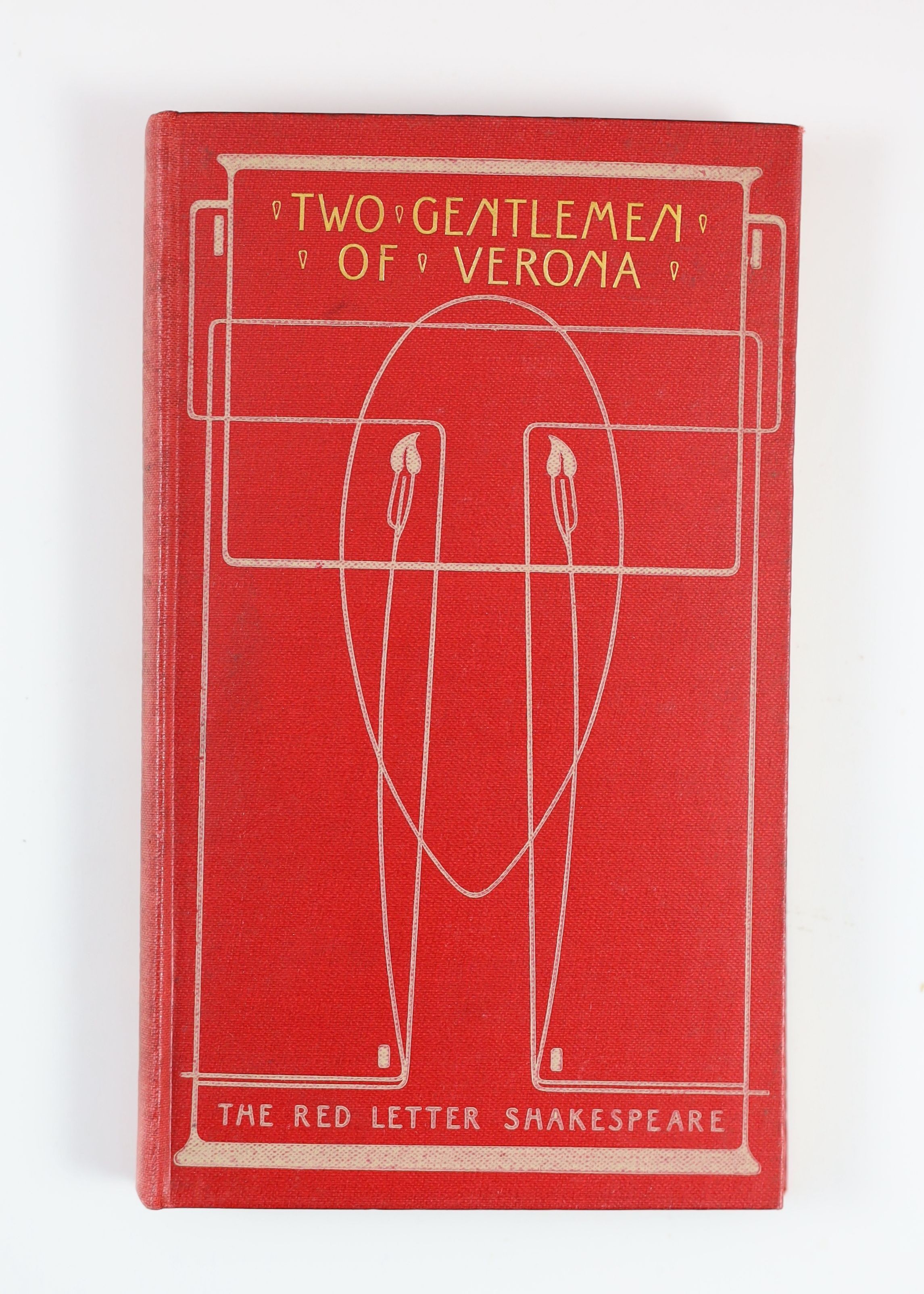 Shakespeare, William. Chambers, E. K. [ed.] - The Red Letter Shakespeare. 16 vols. (of 39). Original decorative red cloth with gilt letters direct on upper and spine. Most with gilt top edge. With decorative endpapers an